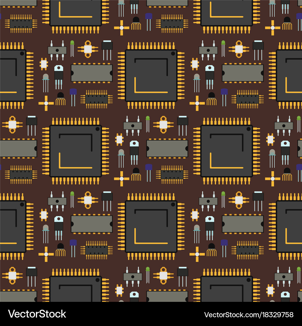 Electronic Circuit Board Pattern – Royalty-Free Vector | VectorStock