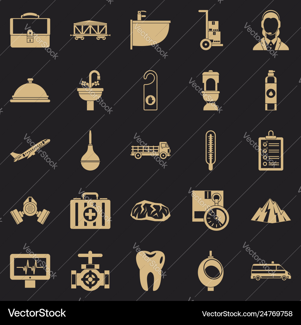 Making things icons set simple style Making things icons set simple style vector image