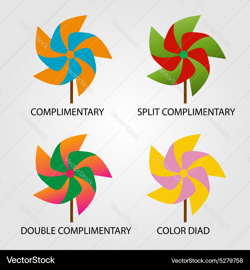 Set of color schemes Vector Image