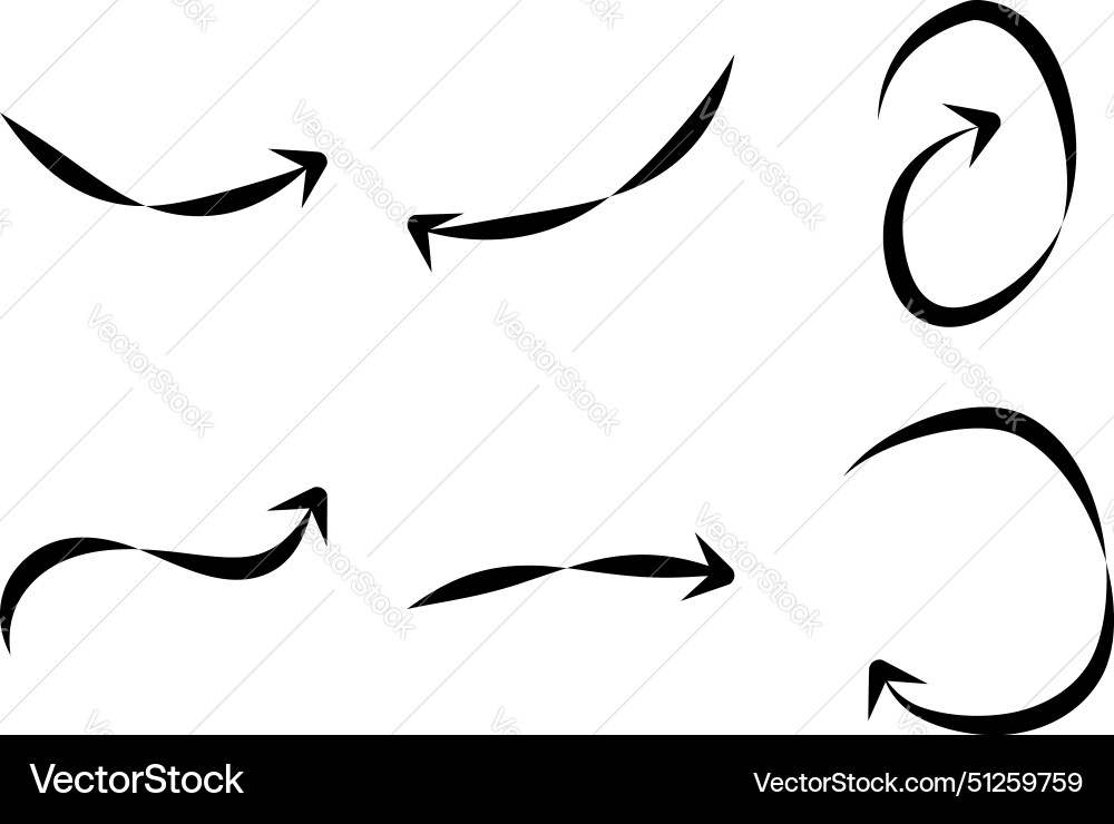 Abstract arrow direction shape curved line Abstract arrow direction shape curved line Vector Image