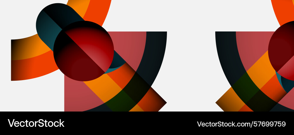 Abstract composition featuring overlapping Abstract composition featuring overlapping Vector Image