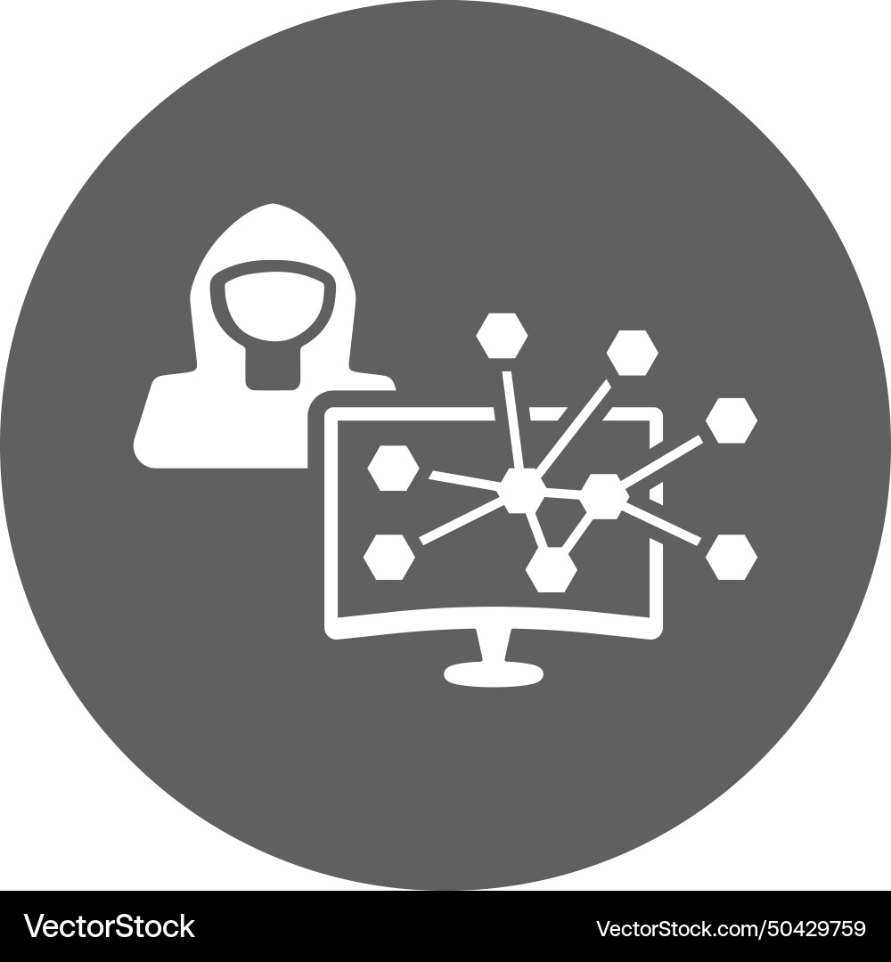 Algorithm Hacker Datensymbol vektorbild