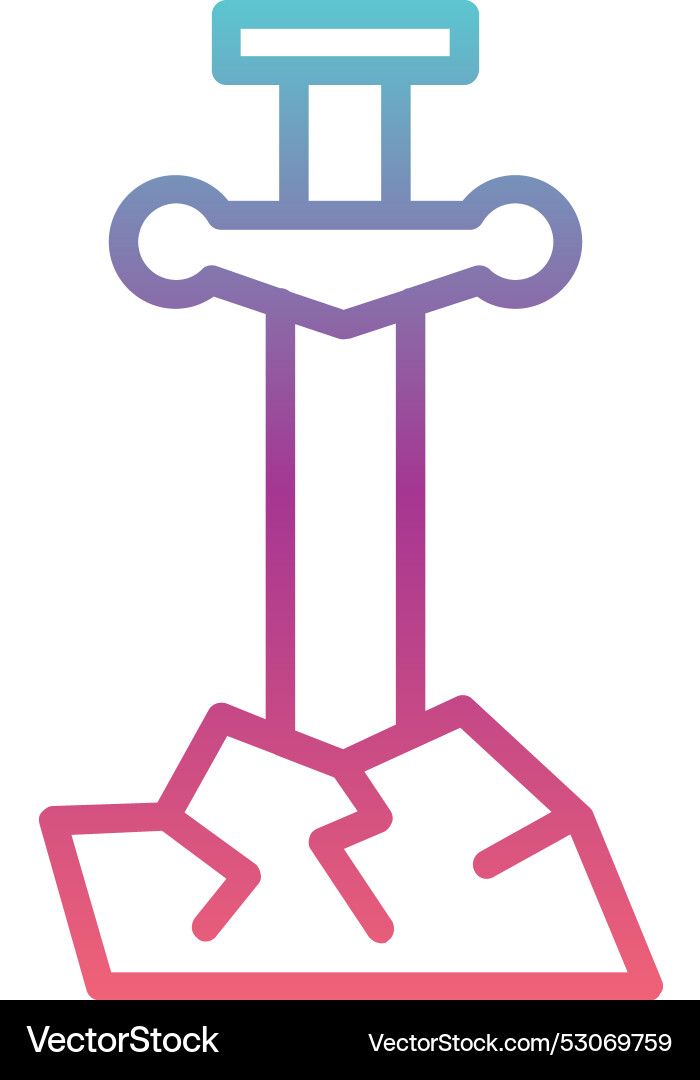 Excalibur line gradient design Vector Image