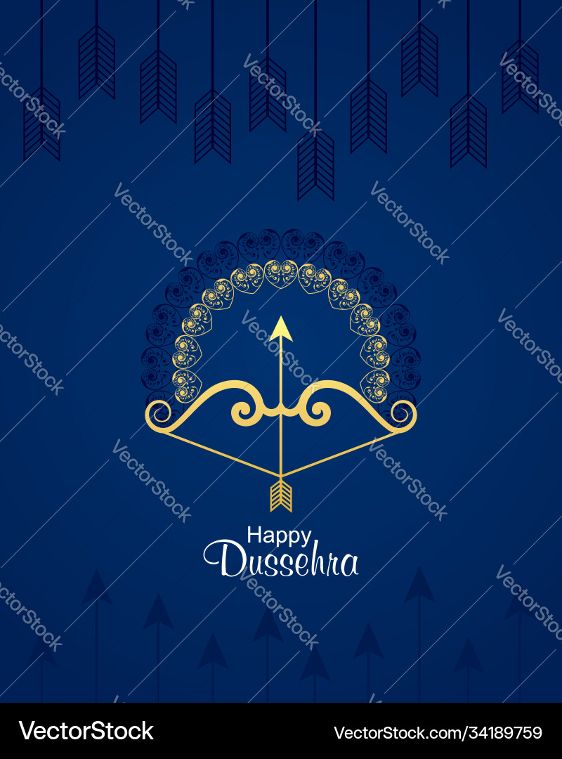 Happy Dussehra Celebration vector image