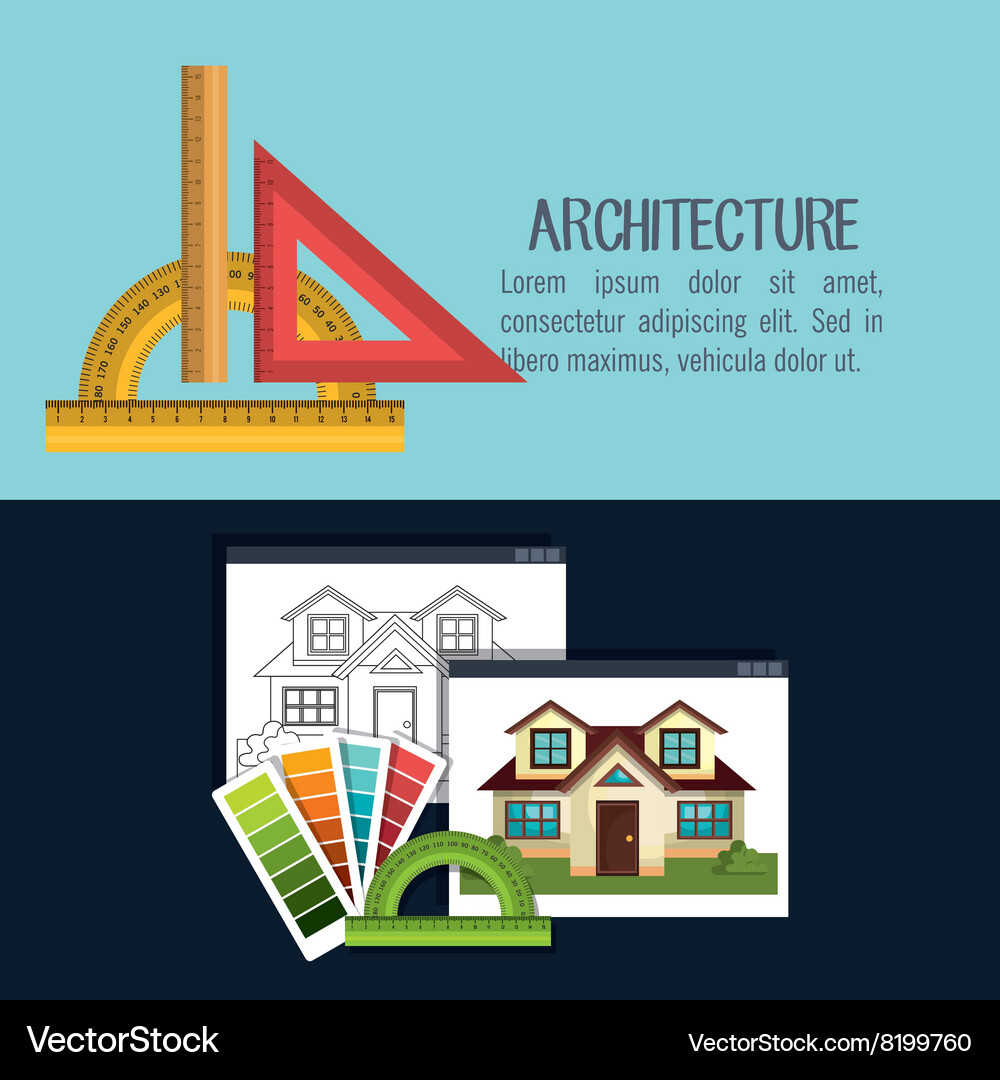 Architecture project design Vector Image