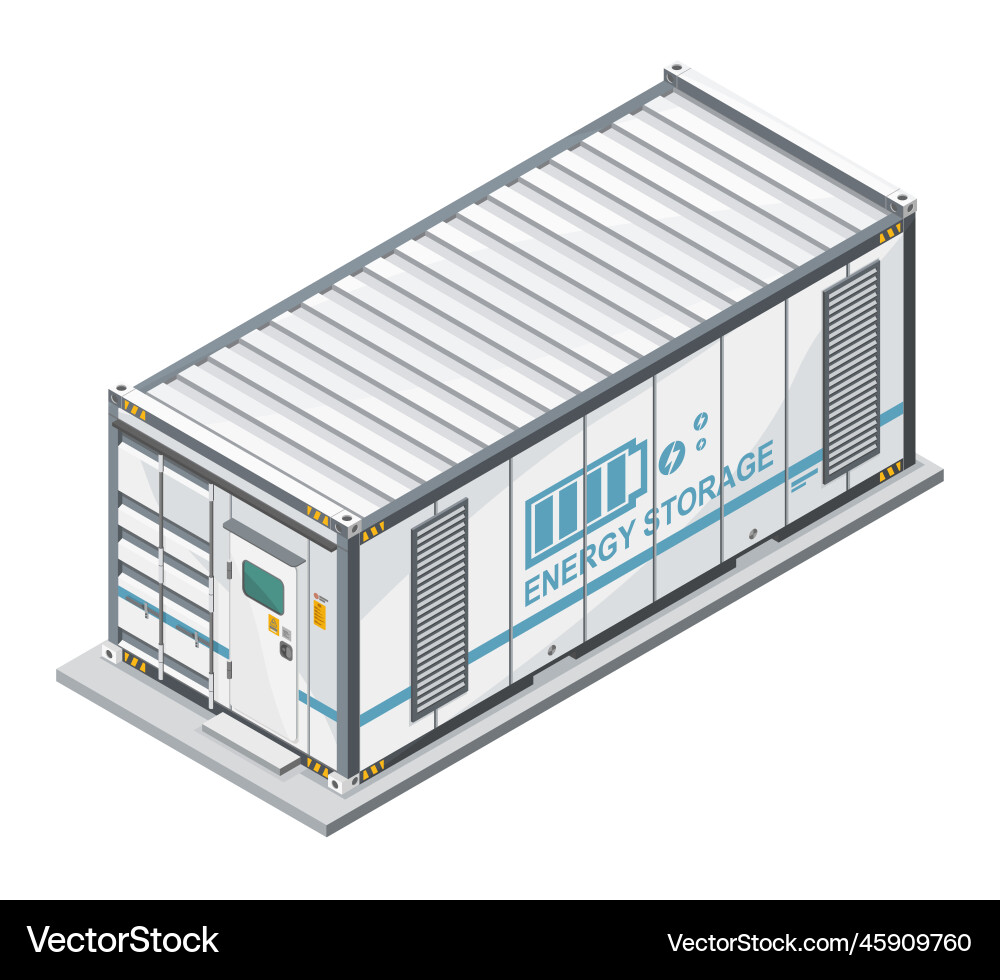 Battery energy storage systems lithium ion power vector image