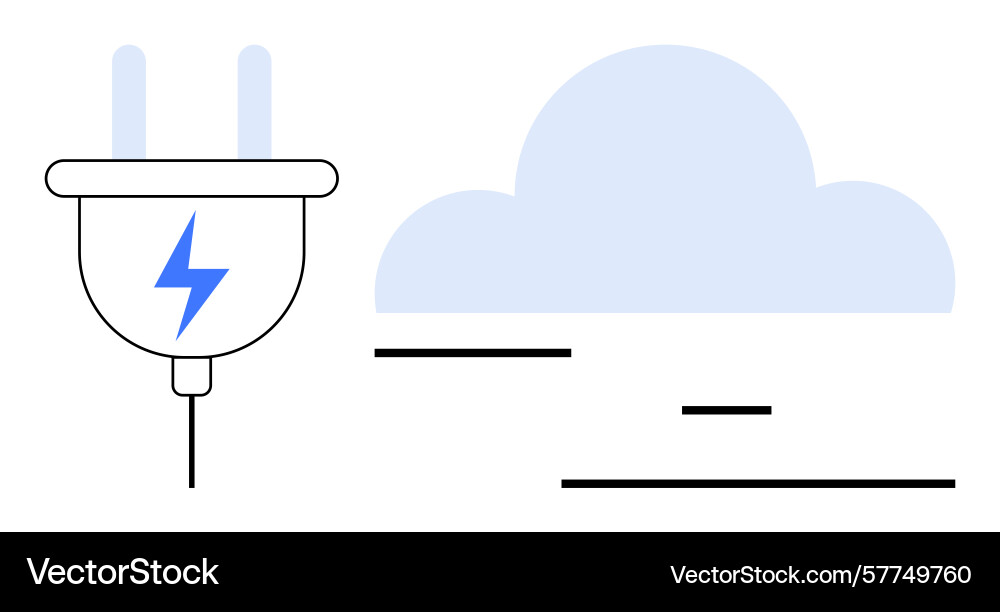 Cloud computing and renewable energy concept Vector Image