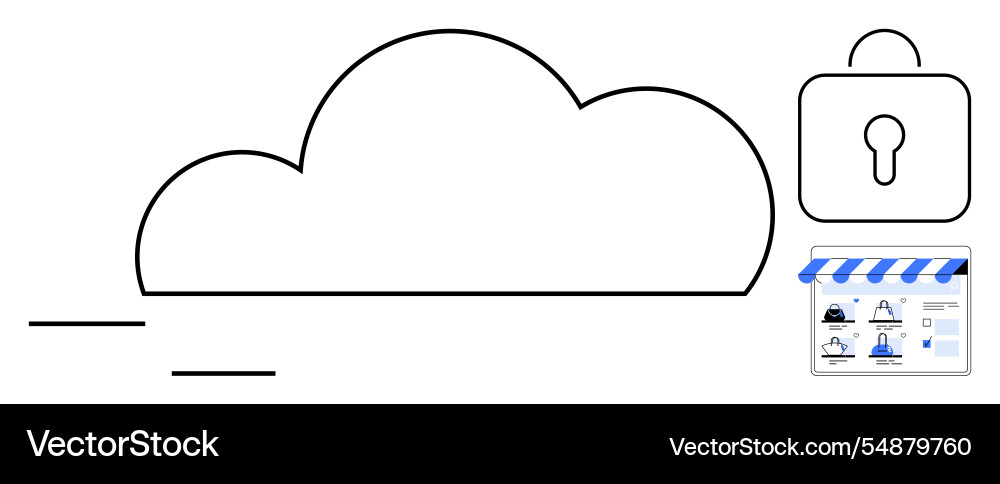 Cloud computing security with data management Cloud computing security with data management Vector Image