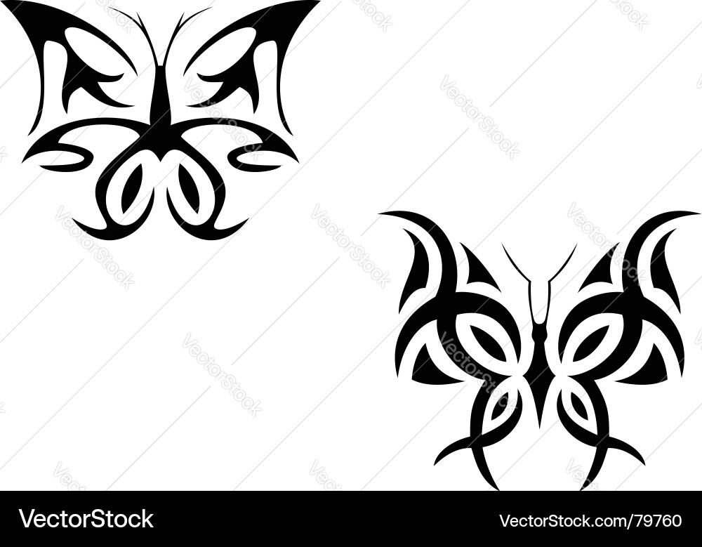 Tattoo Butterfly Vektorbild