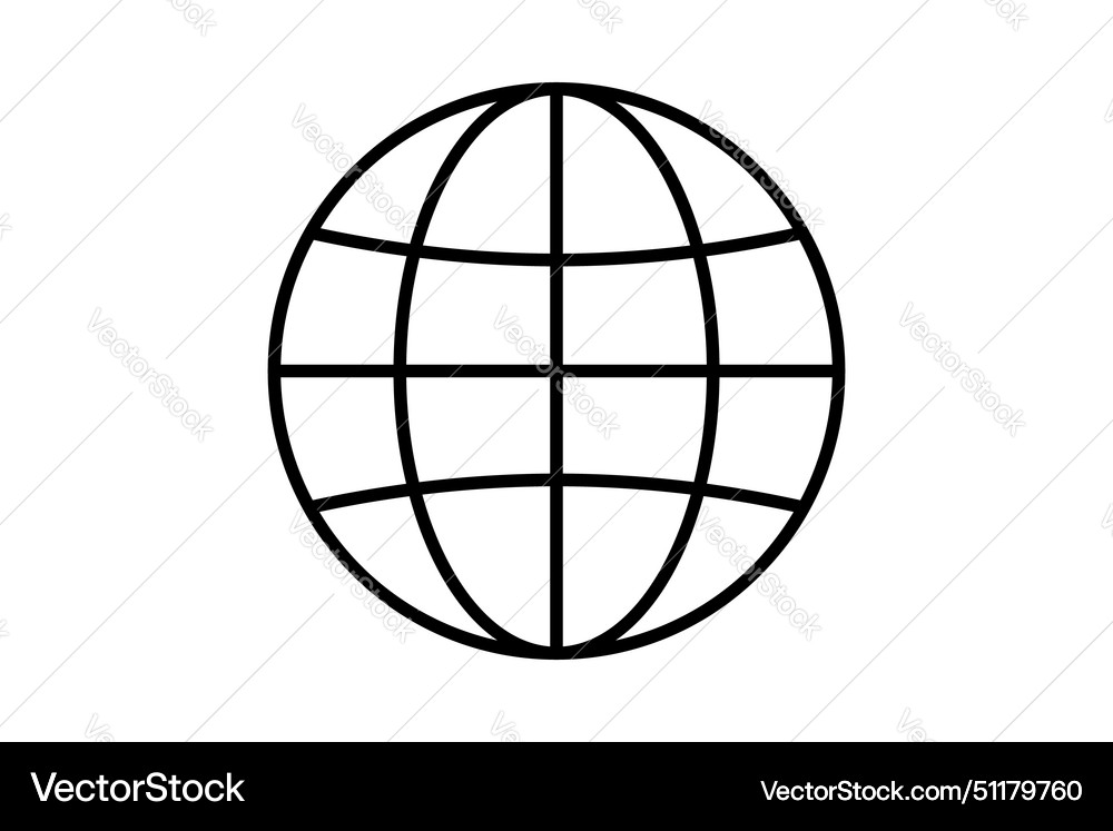 World icon - globe Royalty Free Vector Image - VectorStock