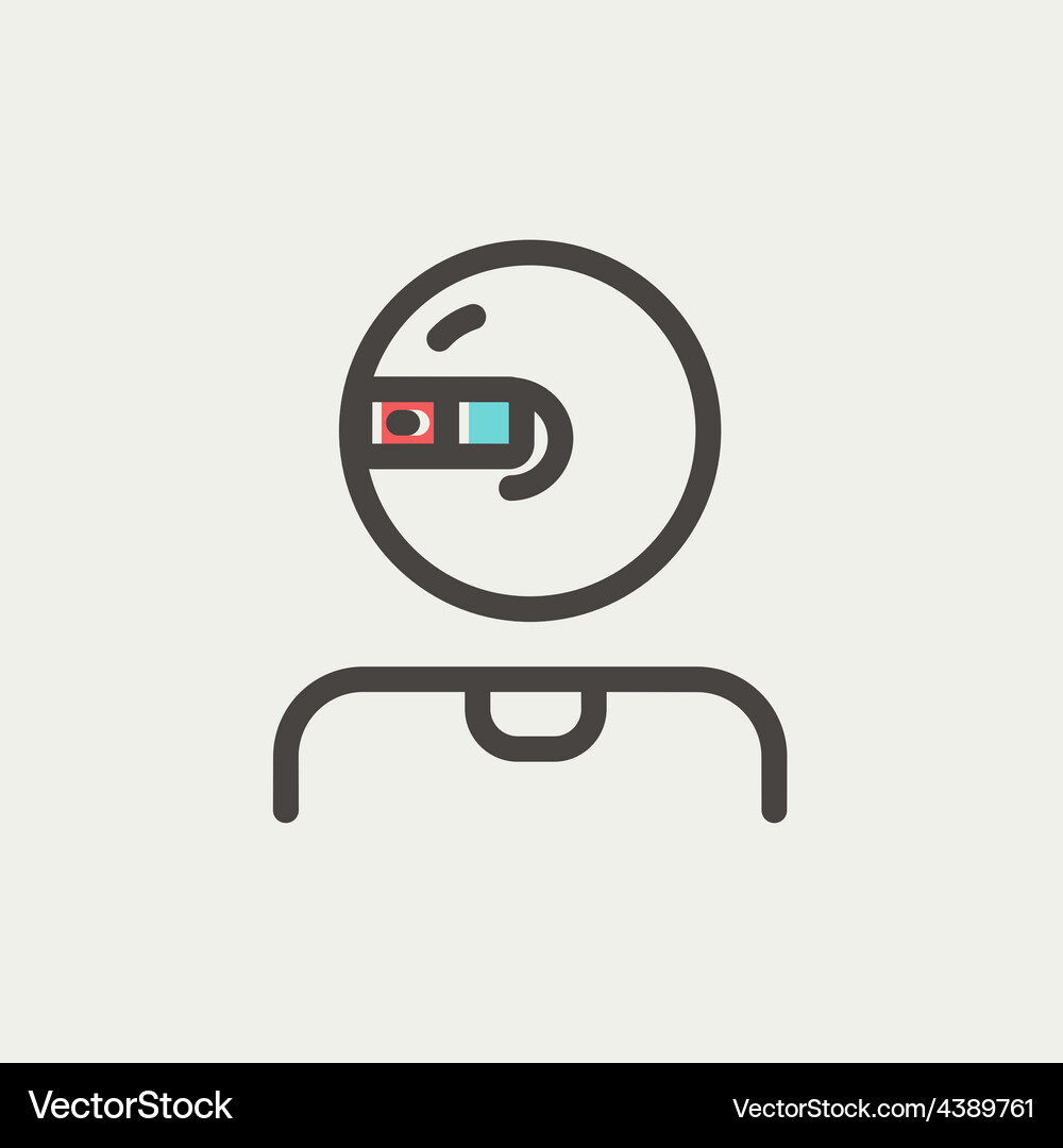 Computer web camera thin line icon Vector Image