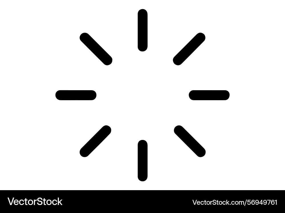 Loading icon outline image on white background Vector Image