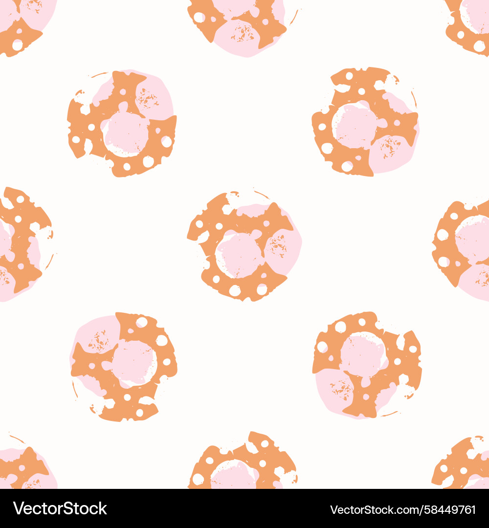 Polka Dot Blockprint Pattern Vector Image