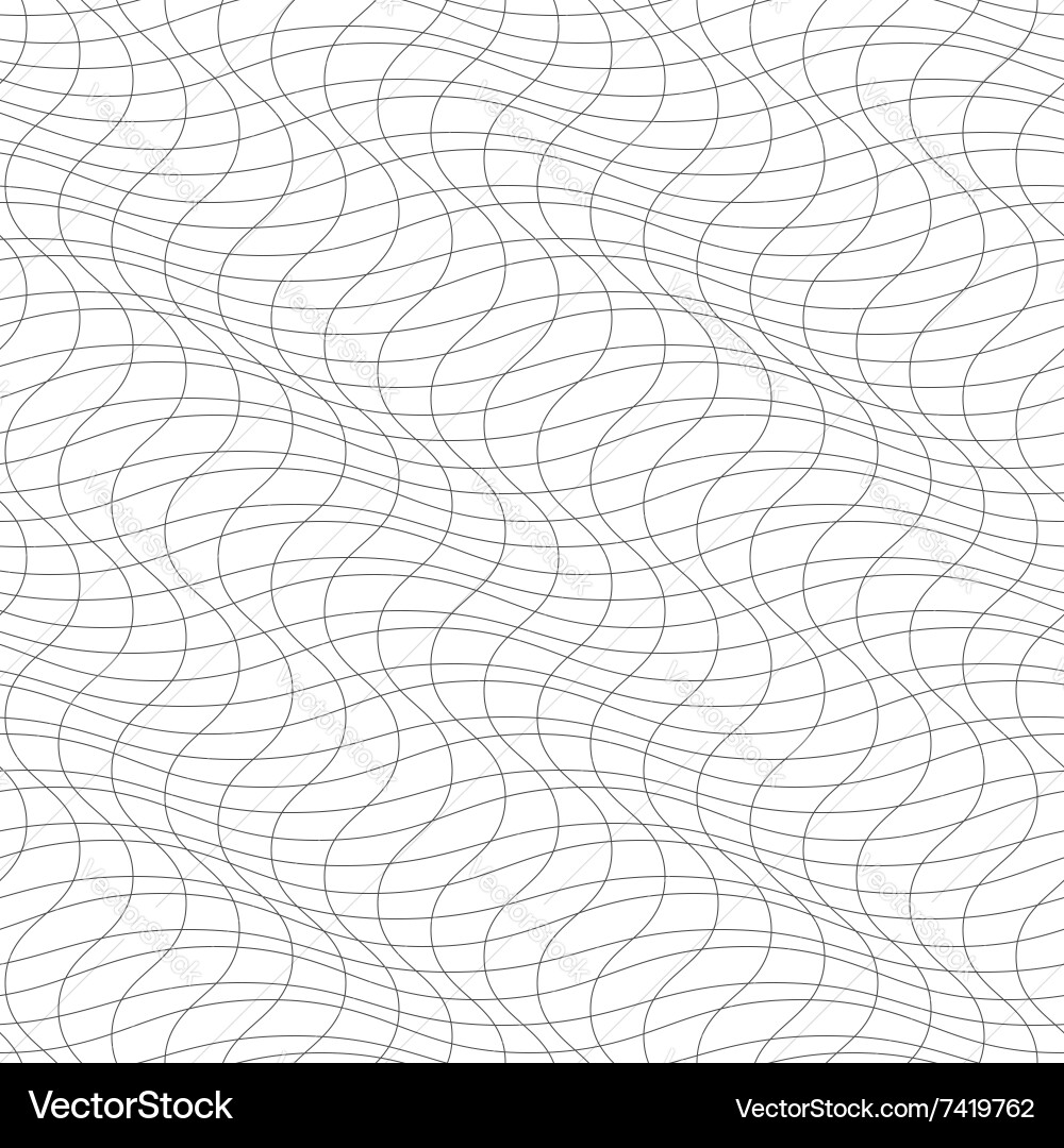Abstract monochrome seamless pattern crossed vawes vector image