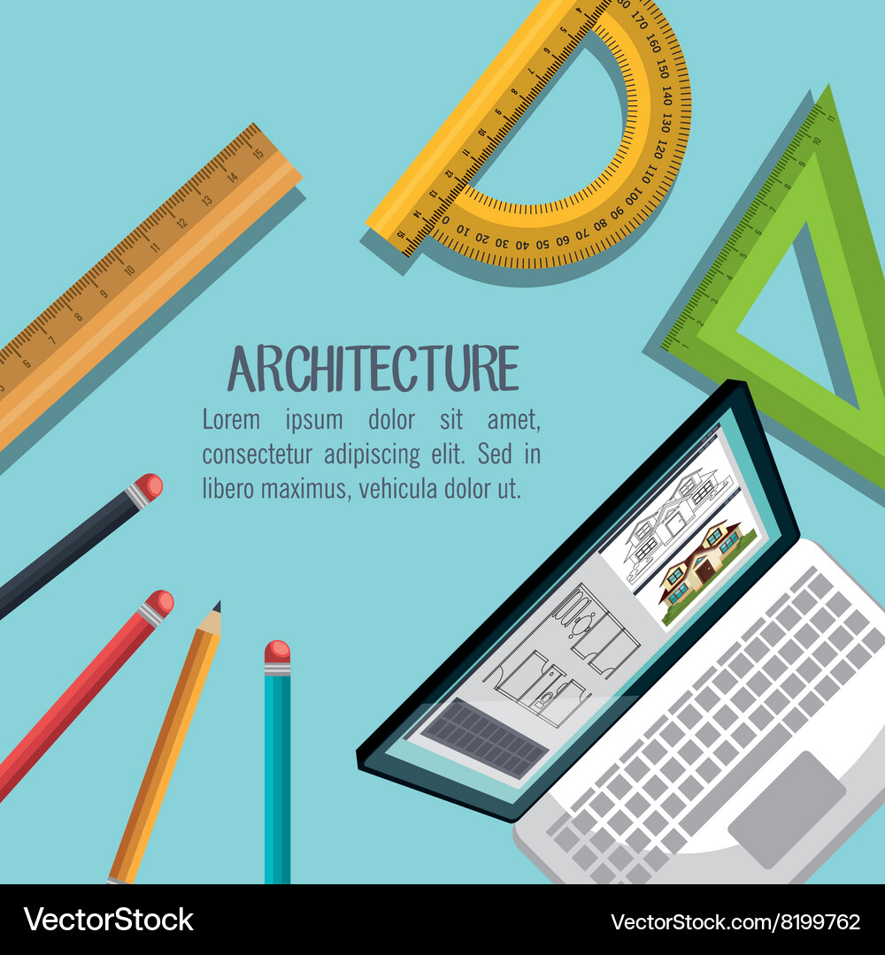 Architecture project design Vector Image