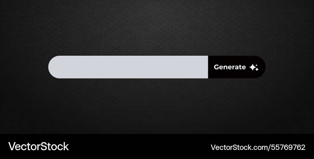Blank search bar with generate button Vector Image
