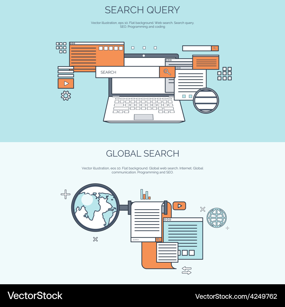 Flat computing background Vector Image