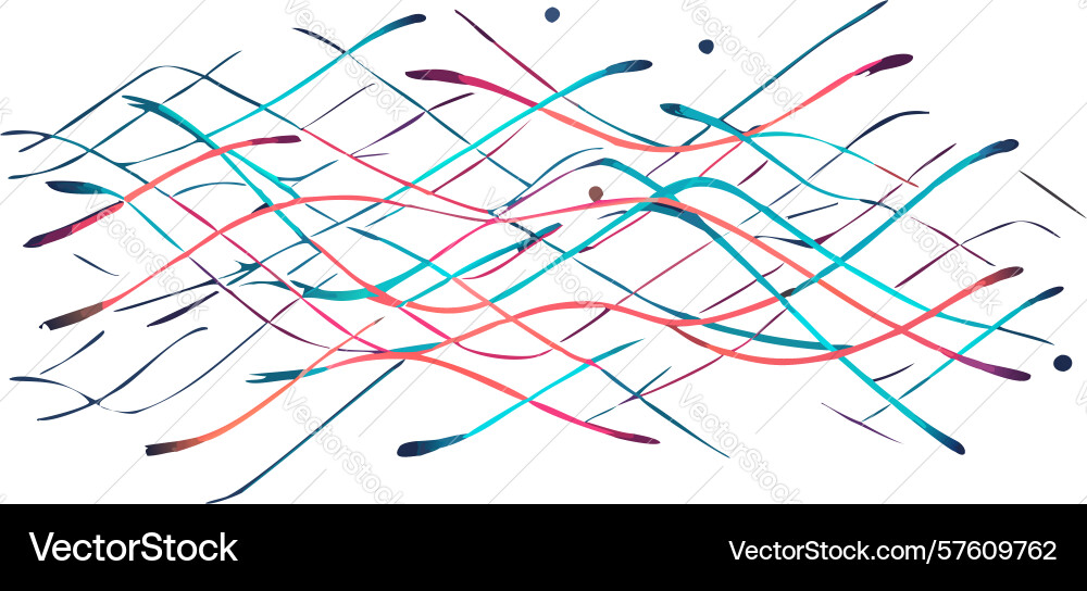 Interconnected abstract linear mesh design vector image