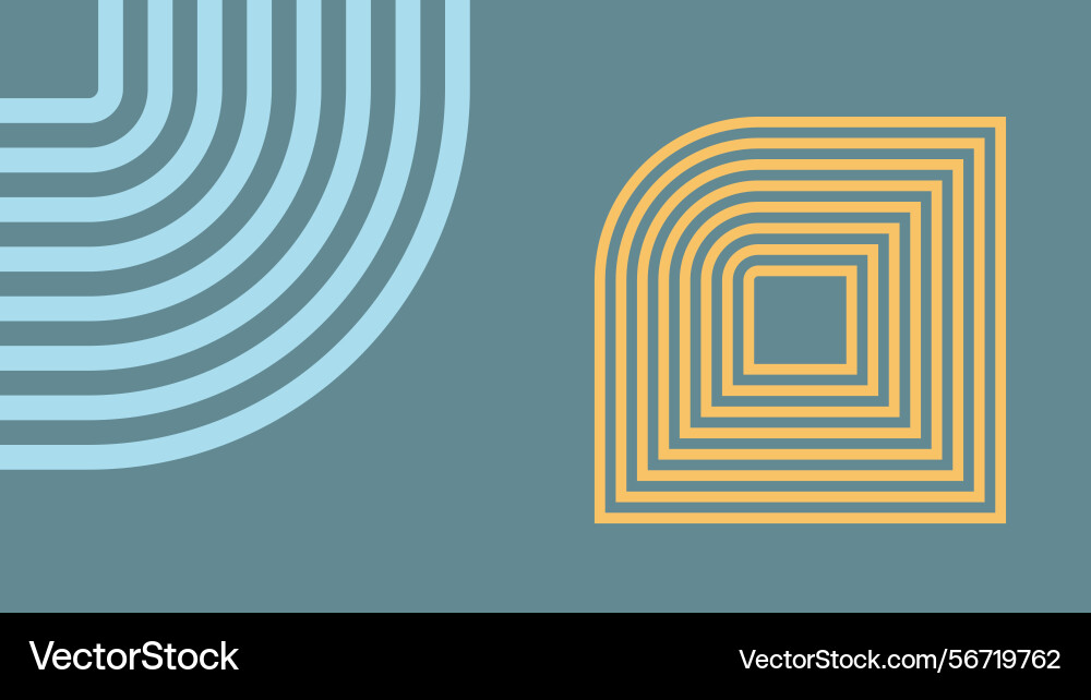 Minimal abstract geometric design rounded lines Vector Image