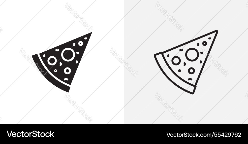 Pizza slice icons pack for apps and ui ux desigs Pizza slice icons pack for apps and ui ux desigs vector image