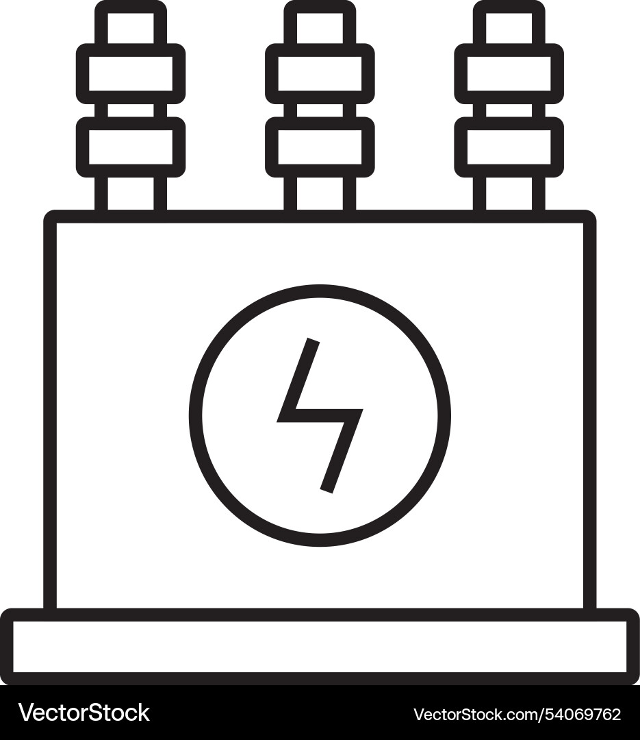Power transformer line icon design Vector Image