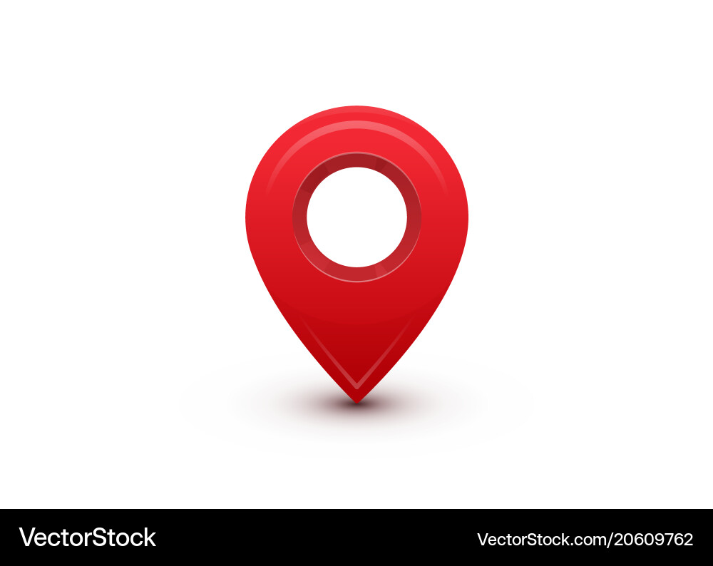 Red Marker Destination Pointer vector image