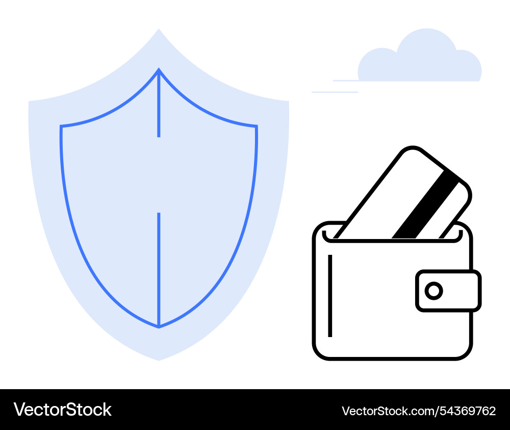 Secure payment methods featuring shield Secure payment methods featuring shield vector image
