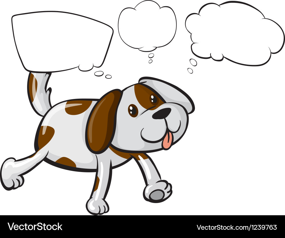 A puppy with empty thoughts vector image