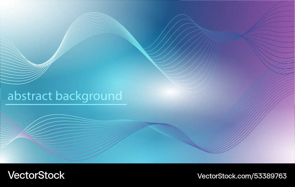 Abstract background featuring flowing wave lines Vector Image