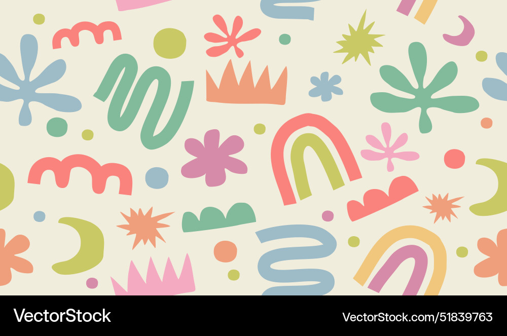 Abstract background with hand drawn pattern design vector image