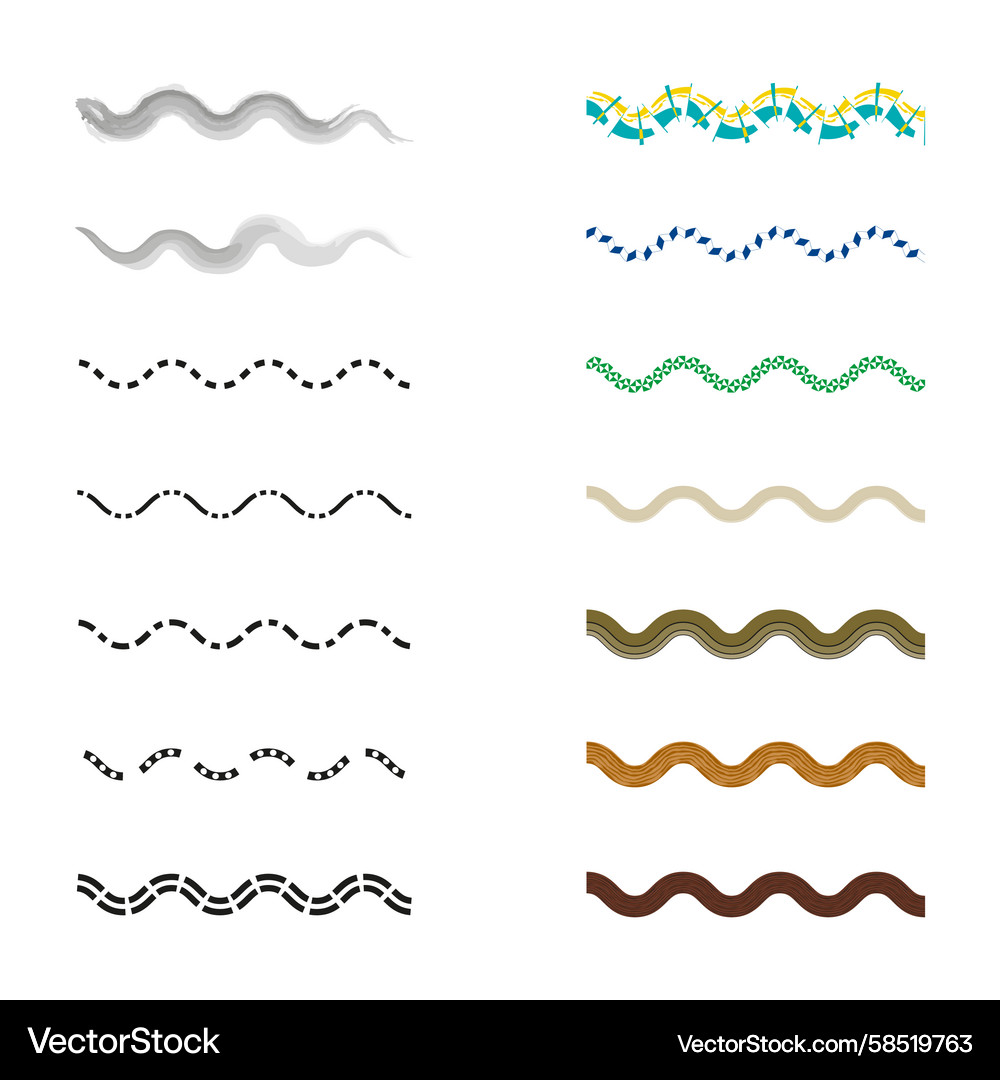 Abstract Wave Pattern - Line Art Vector Image