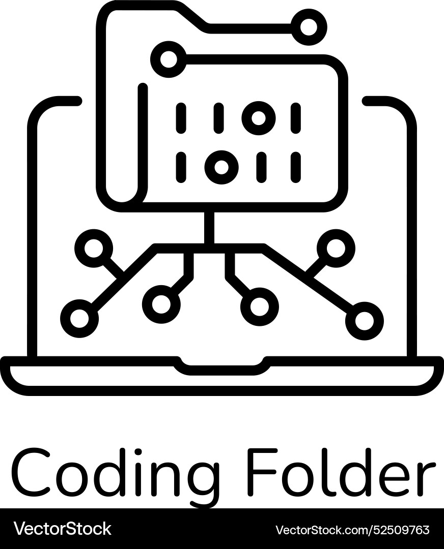 Coding folder vector image