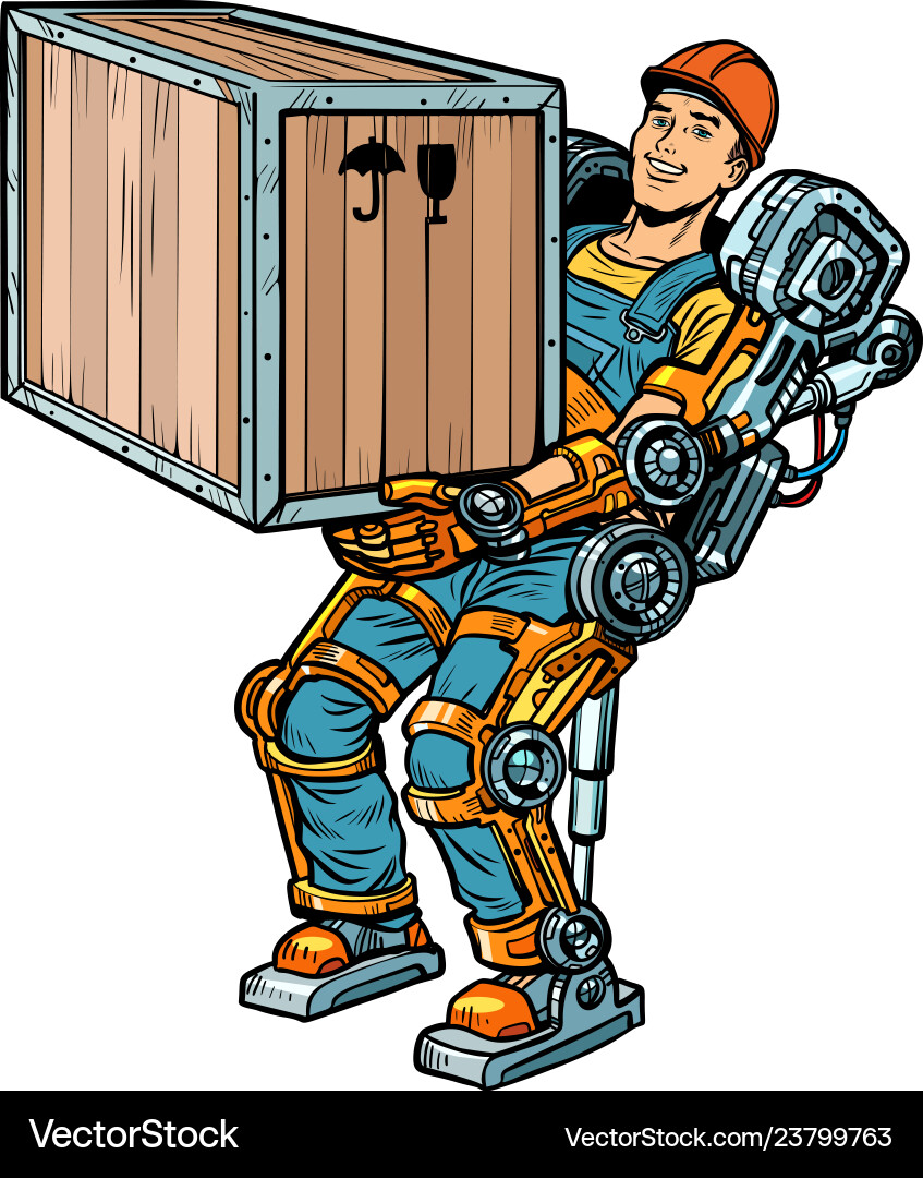 Exoskeleton Container Loader Vector Image
