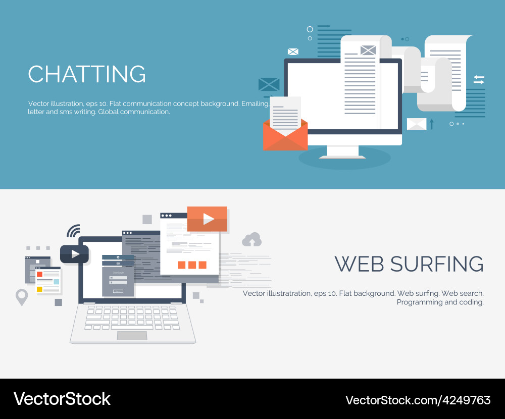 Flat computing background Vector Image