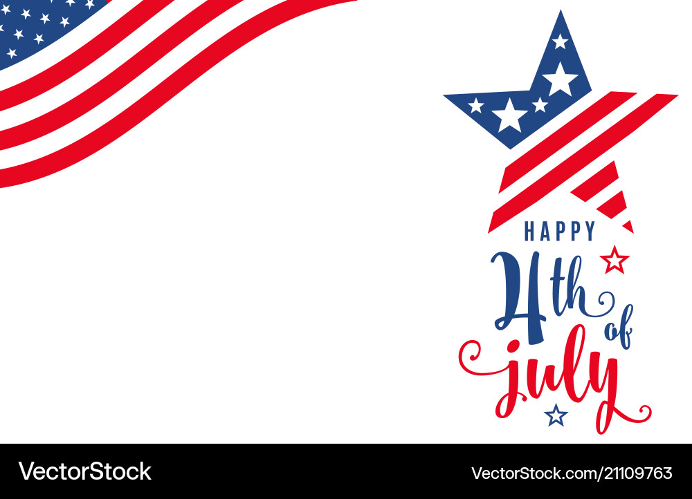 Fourth of july 4th celebration holiday vector image