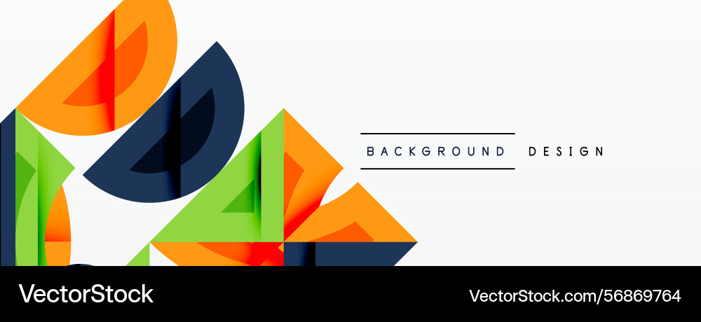 Abstract geometric shapes overlap creating Vector Image