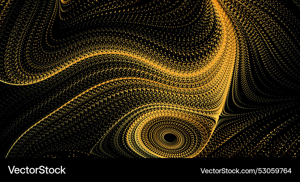 Abstract image of wavy lines from particles Abstract image of wavy lines from particles vector image