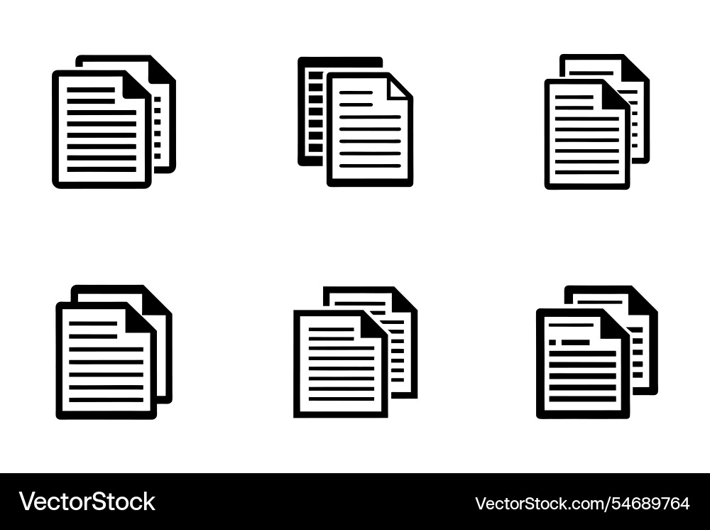 Art style copy icon bundle set design vector image
