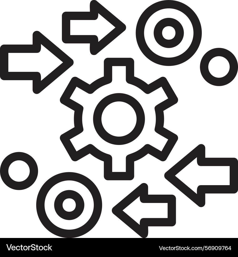 Automation linear style icon design vector image