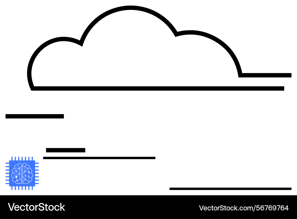 Cloud computing and artificial intelligence Cloud computing and artificial intelligence vector image