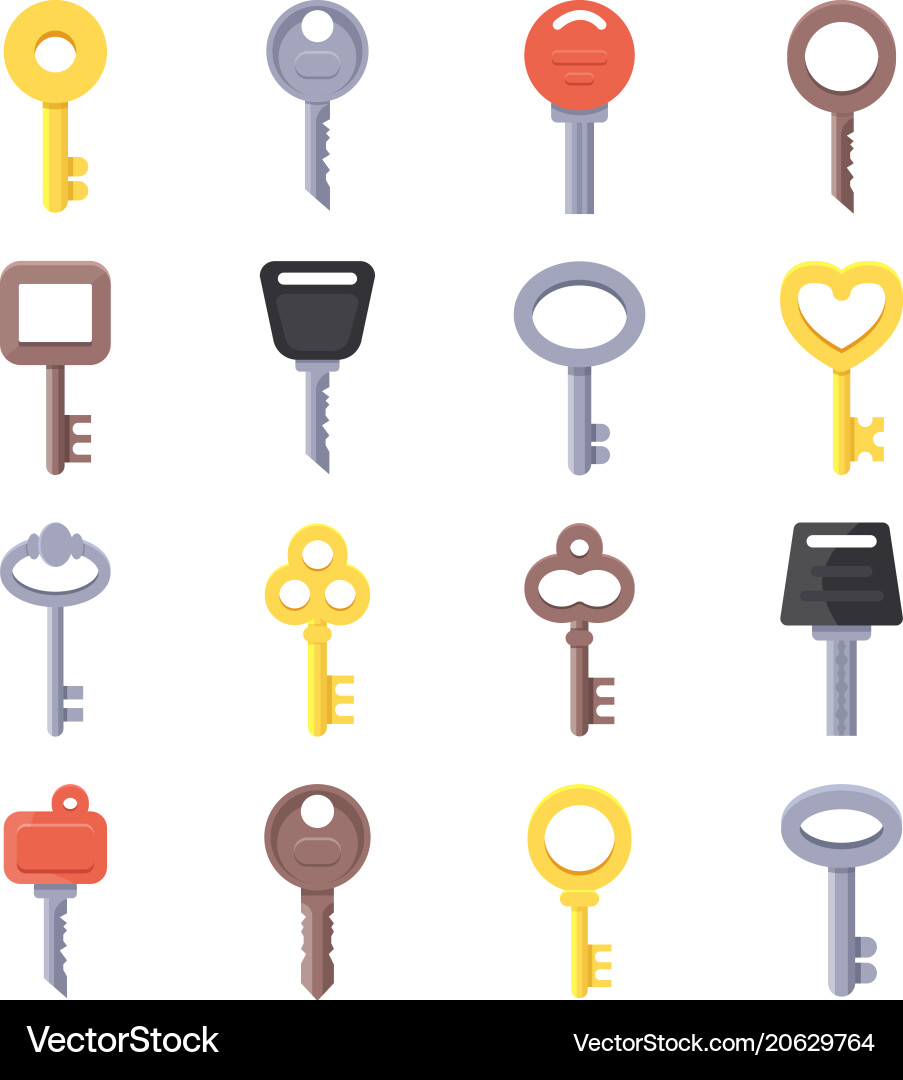 Collection of Keys vector image