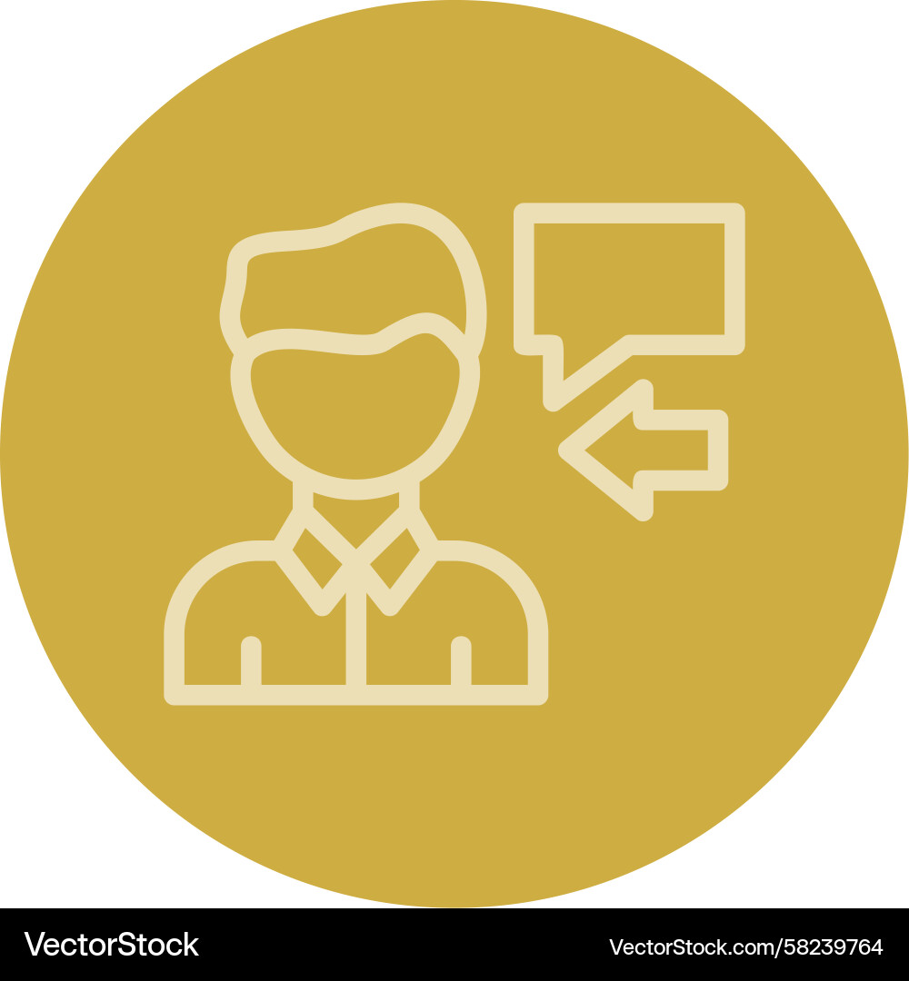 Interview Line Icon - Multi Colored Vector Image