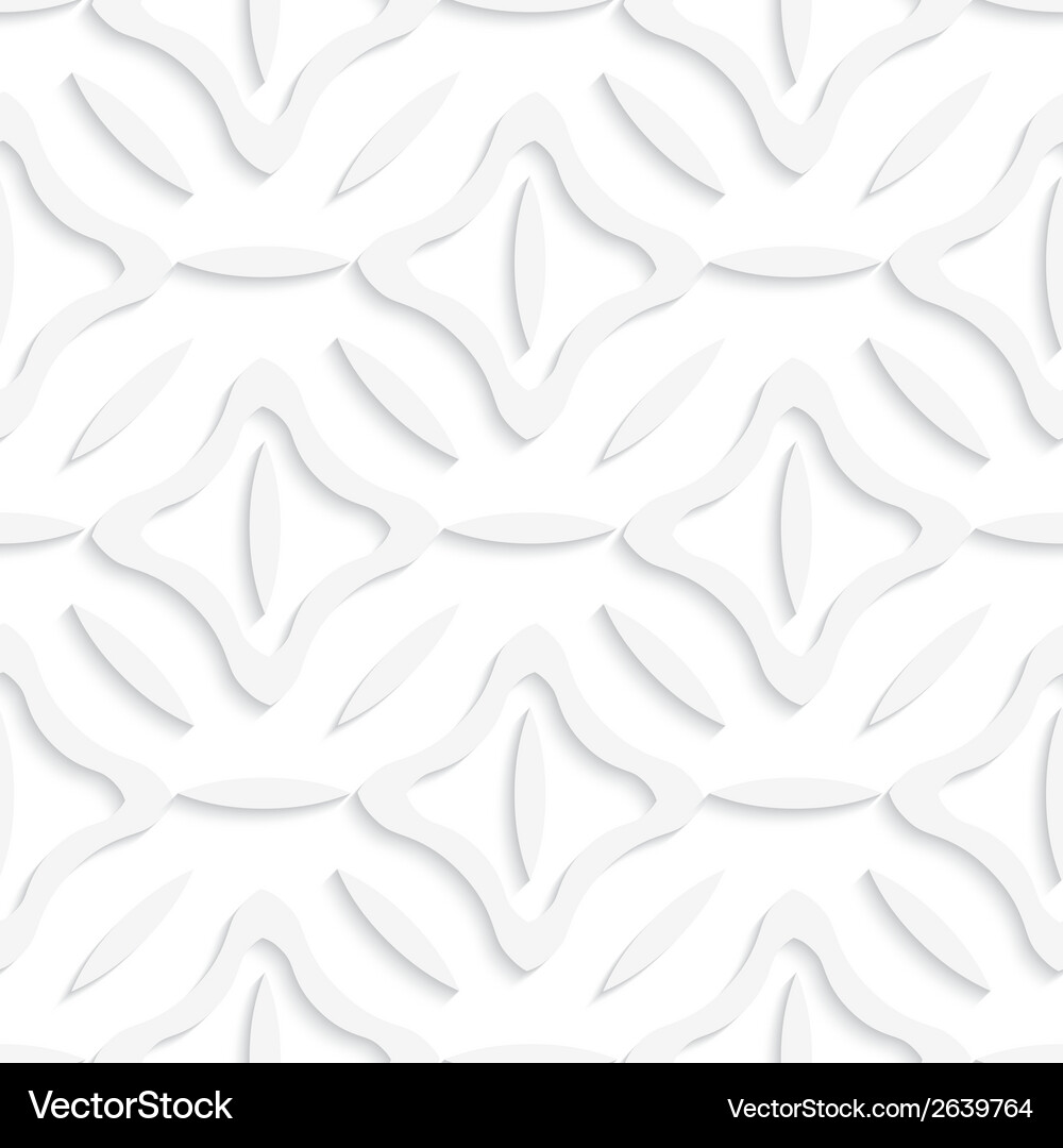 White ovals and squares seamless pattern Vector Image