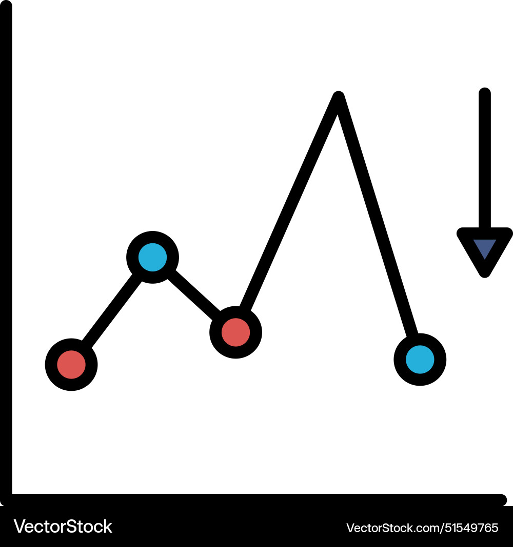 A graph with circle in the middle A graph with circle in the middle vector image