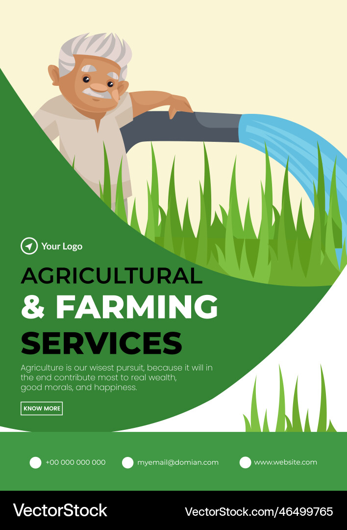 Flyer Entwurf landwirtschaftlicher und landwirtschaftlicher Dienstleistungen Flyer Entwurf landwirtschaftlicher und landwirtschaftlicher Dienstleistungen vektorbild