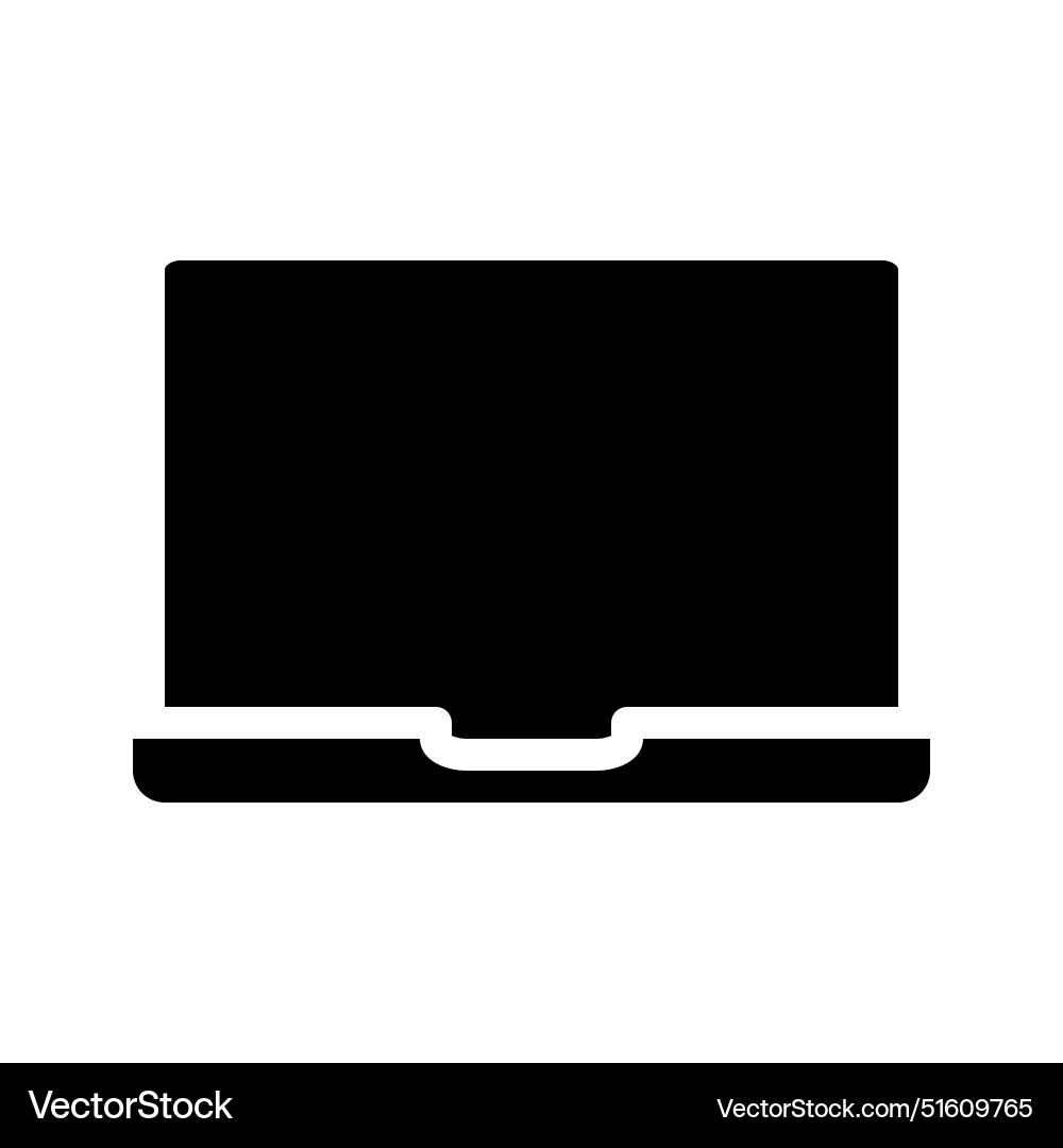 Laptop icon with a soild style suitable for use Vector Image