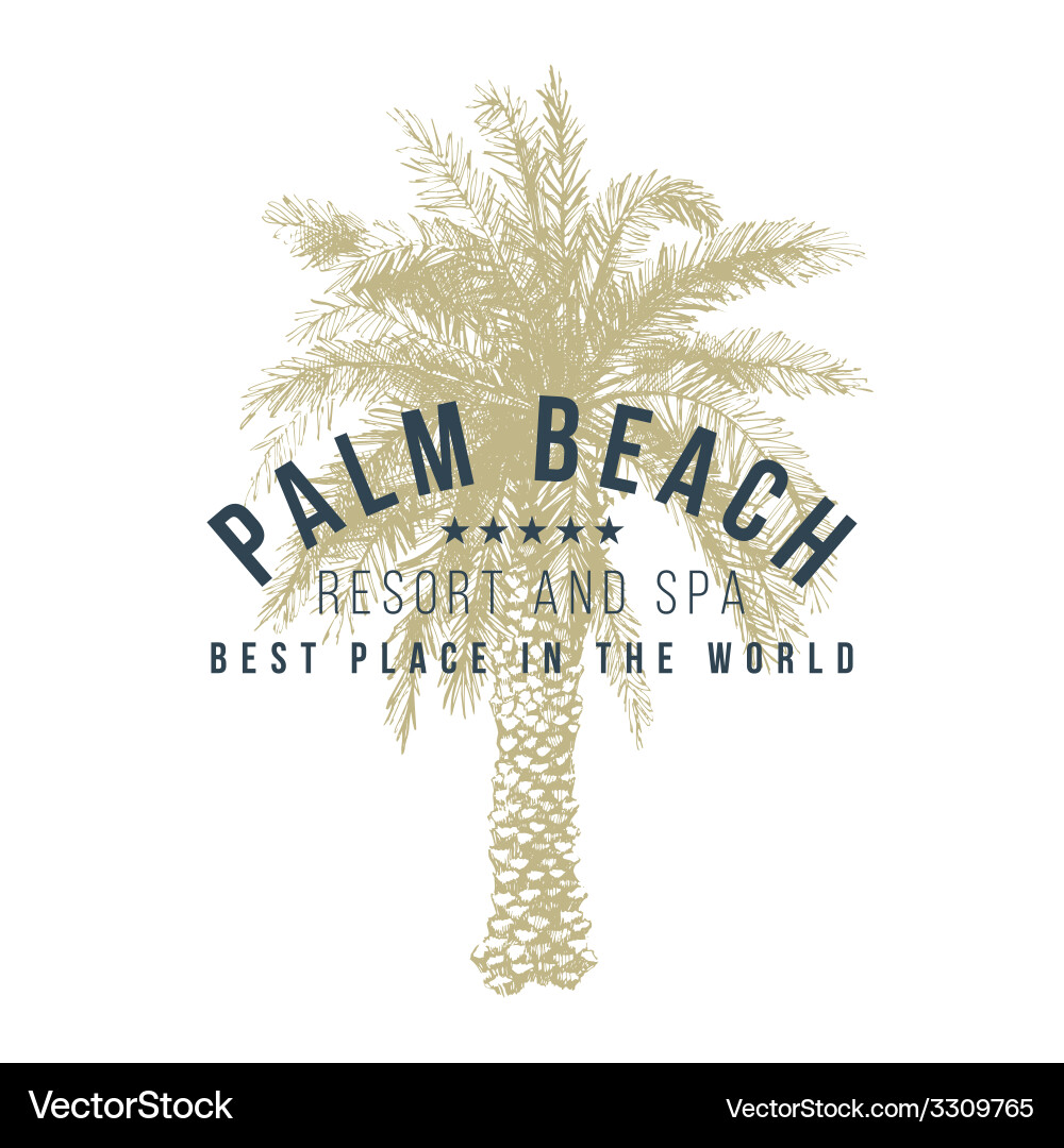 Palm Tree Logo Template vector image