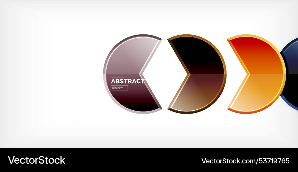 Trendy round shapes with triangular angle design Vector Image