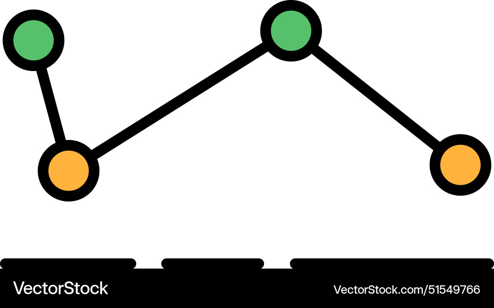 A graph with circle in the middle A graph with circle in the middle vector image