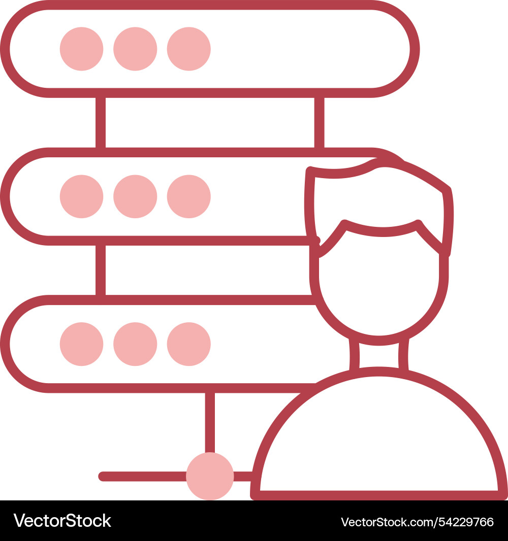 Data scientist line fill icon Vector Image